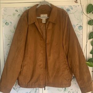L.L. Bean Tan swede like Jacket Classic Style.  Like new. Men’s XXL